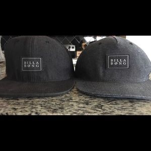 Billabong shark skin snap backs